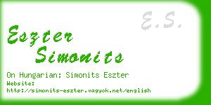 eszter simonits business card